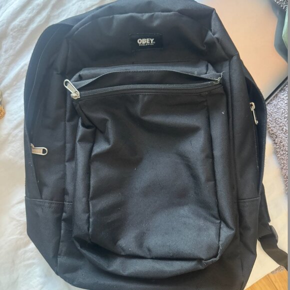 Black Obey backpack - Picture 2 of 2